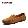 DEKABR Men Loafers High Quality Genuine Leather Shoes Men Flats Lightweight