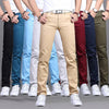 New Casual Pants Men Cotton Slim Fit Chinos Style