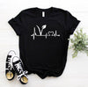 Vegetarian vegan Heartbeat Lifeline Women Tshirt Cotton Funny t Shirt For Lady Girl Top Tee Hipster 6 Colors