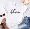 Vegetarian vegan Heartbeat Lifeline Women Tshirt Cotton Funny t Shirt For Lady Girl Top Tee Hipster 6 Colors