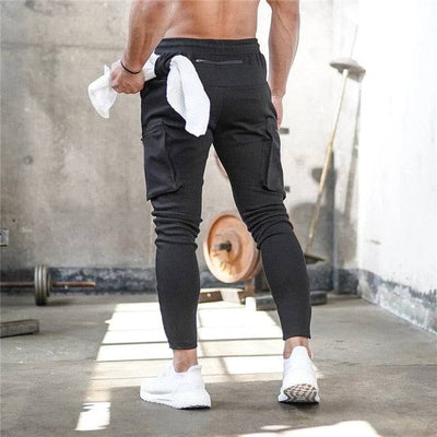 Men's Jogger Pants Sweatpants Man Gym's Workout Fitness Cotton Trousers Male Casual Fashion Skinny Track Pants Zipper