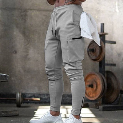 Men's Jogger Pants Sweatpants Man Gym's Workout Fitness Cotton Trousers Male Casual Fashion Skinny Track Pants Zipper