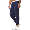 Linen Cross-Pants Men Baggy Harem Pants Men Solid Black Trousers Male HipHop Joggers Man Streetwear  Wide Legs Pants