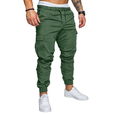 Pants Hip Hop Harem Joggers Pants  New Male Trousers Men Joggers Solid Multi-pocket Pants