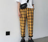 Streetwear Plaid Pants Men Joggers Man Casual Straight  Pants Men Korean Hip Hop Track Pants