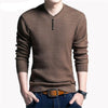 Sweater Men Casual V-Neck Pullover Slim Fit Long Sleeve Shirt Men Sweaters Knitted Cashmere Wool