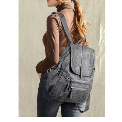 Women High quality leather Backpacks Vintage Female Shoulder Bag Sac a Dos Travel Ladies Bag pack  School Bags For Girls