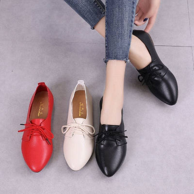 New Big size 2020 spring women flats shoes women genuine leather flats ladies shoes female cutout slip on ballet flat loafers