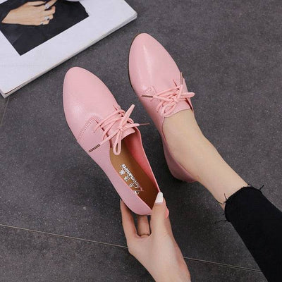 New Big size 2020 spring women flats shoes women genuine leather flats ladies shoes female cutout slip on ballet flat loafers