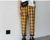 Streetwear Plaid Pants Men Joggers Man Casual Straight  Pants Men Korean Hip Hop Track Pants