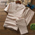 (Shirt + trousers) New Arrival Summer Style Men Cotton and Linen Shirts High Quality Fashion Casual Solid Men's Cropped Pants