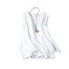 Summer New Arts Style Women sleeveless Tank Tops cotton linen Casual