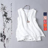 Summer New Arts Style Women sleeveless Tank Tops cotton linen Casual