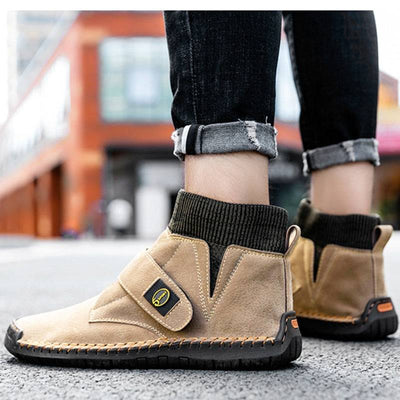 Winter Fashion Casual Shoes Men Warm Fur Boots High Top Flat Male Nonslip Ankle Boots Outdoor Softy Sneakers Botas Hombre