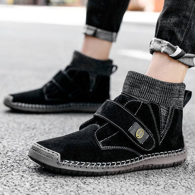 Winter Fashion Casual Shoes Men Warm Fur Boots High Top Flat Male Nonslip Ankle Boots Outdoor Softy Sneakers Botas Hombre