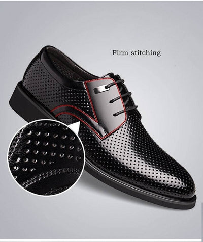 Spring / Summer Hollow Classic Derby Men Dress Shoes Breathable Bitty Casual Business Suit Shoes