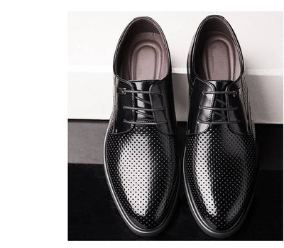 Spring / Summer Hollow Classic Derby Men Dress Shoes Breathable Bitty Casual Business Suit Shoes