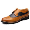 Oxford Shoes Men Brogues Shoes Lace-Up Bullock Business Wedding Dress Shoes Male Formal Shoes