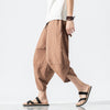 Summer Cotton Harem Pants Men Casual Hip Hop Trousers Cross Bloomers Calf-Length Pants Joggers Streetwear