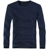 Elastic Men T-Shirt V-Neck Long Sleeve Men T-Shirt  Lycra And Cotton Clothing