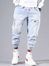 Hip Hop Cargo Pants Men's Jeans Cargo Pants Elastic  pants Joggers Pants