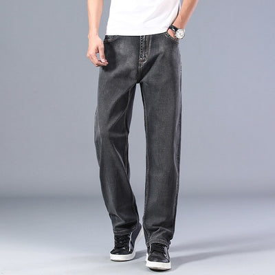 Straight-leg Loose Jeans  Summer New Classic Style Advanced Stretch Loose Pants