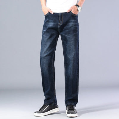 Straight-leg Loose Jeans  Summer New Classic Style Advanced Stretch Loose Pants