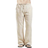 Linen Trousers for Men Wide Cargo Pants Summer Oversize  Streetwear Spring