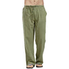 Linen Trousers for Men Wide Cargo Pants Summer Oversize  Streetwear Spring