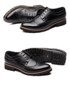 Oxford Shoes Men Brogues Shoes Lace-Up Bullock Business Wedding Dress Shoes Male Formal Shoes