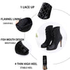 Ladies Silk Ballroom Latin Dance Boot Black Lace-up Dance Shoes For Women Soft Sole  Dancing Shoes For Party