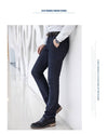 Classic Style Men's Casual Pants Business Fashion Black Blue Elastic Regular Fit