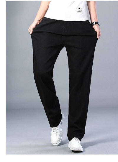 Straight-leg Loose Jeans  Summer New Classic Style Advanced Stretch Loose Pants