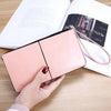 Women  Vintage Oil Wax Leather Zipper Clutch Wallet Female Large Capacity Coin Purse Ladies Wristband Simple Card Holder Wallet