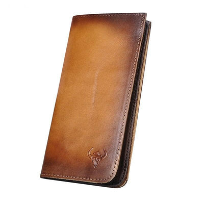 New Fashion Male Genuine Leather Designer Organizer Standard Business Card Holder Checkbook Long Chain