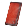 New Fashion Male Genuine Leather Designer Organizer Standard Business Card Holder Checkbook Long Chain