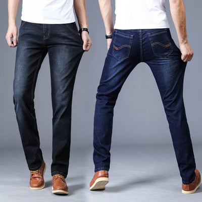 High Quality Cotton Denim Jeans Men  Straight Casual Jeans Pants