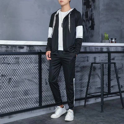 Streetwear Tracksuit Casual Hoodies Sweatshirt +Sweatpants 2 Piece Set