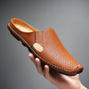 High Quality sandals men  summer handmade slippers fashion hollow breathable