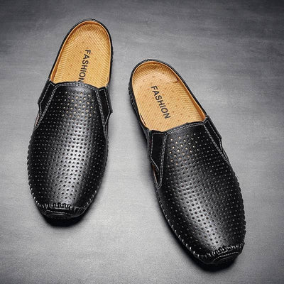 High Quality sandals men  summer handmade slippers fashion hollow breathable