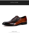 Men Goodyear Welted Shoes Mens Designer Brand Platform Brogues Dress Genuine Leather Brown Laces Wedding Shoes Phenkang