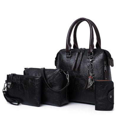 Women Luxury Handbag Set 4pcs/Set Women Leather Purse and Handbags Top-Handle Bag Female Shoulder Bag