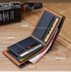 Vintage Men Leather Wallet Brand Luxury Short Slim Male Purses Money Clip Credit Card