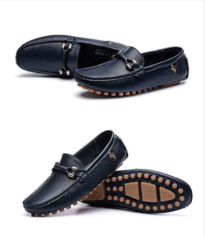 Loafers Men Handmade Leather Shoes Casual Driving Flats Slip-on Shoes Moccasins Boat Shoes Plus Size 37-48