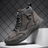 Classic Men Boots Leather Shoes Plush Men Snow Boots Fashion Soft Brand Breathable Outdoor Work Boots Men Boots